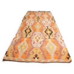 Tapis Kilim en laine anatolien vintage sku132