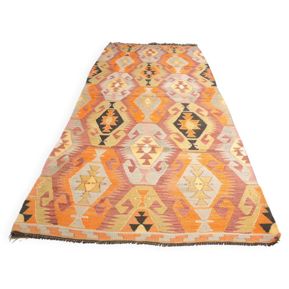 Tapis Kilim en laine anatolien vintage sku132