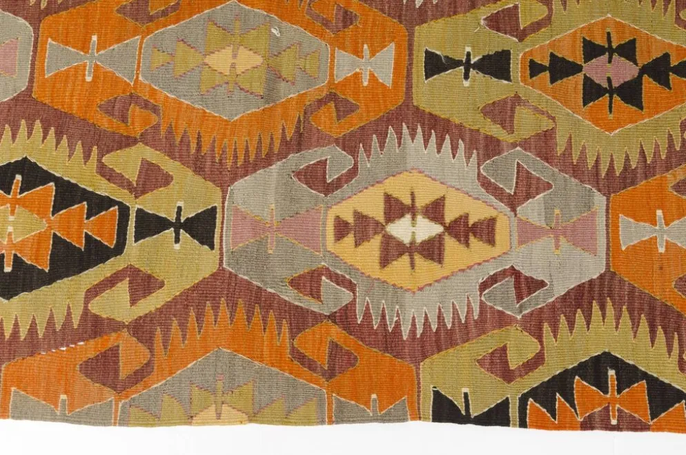 Tapis Kilim en laine anatolien vintage sku132