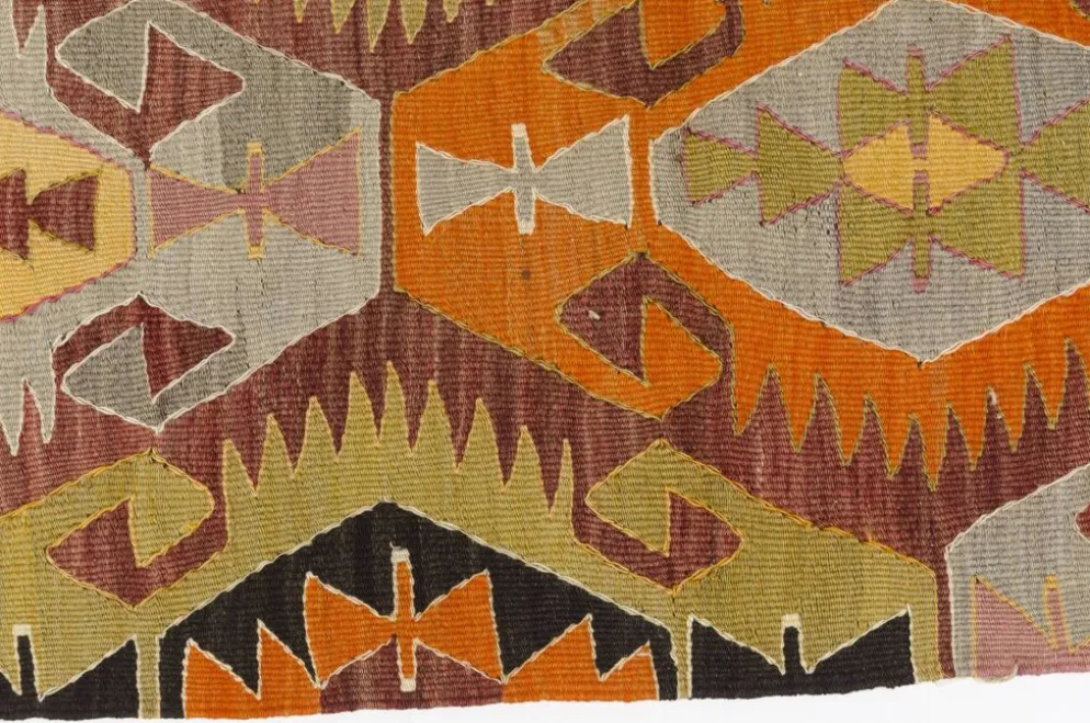 Tapis Kilim en laine anatolien vintage sku132