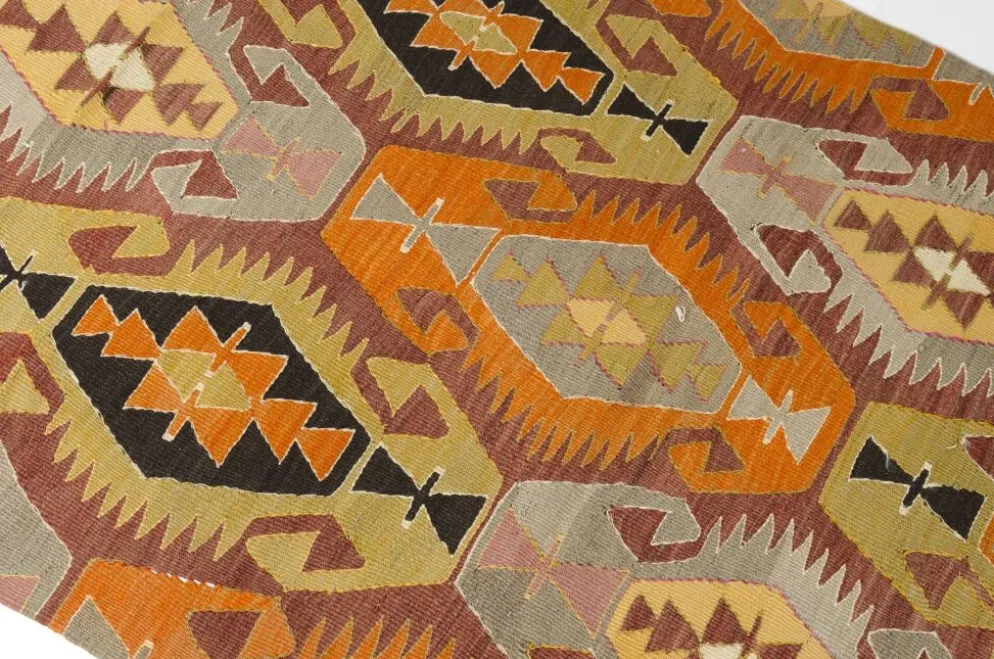 Tapis Kilim en laine anatolien vintage sku132