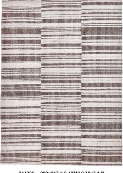 Tapis kilim en laine beige orange 215x300 cm, tapis kilim terracota 7x10.