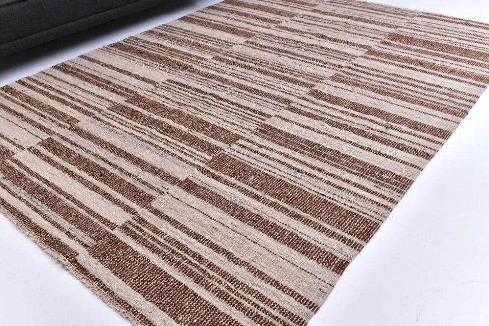 Tapis kilim en laine beige orange 215x300 cm, tapis kilim terracota 7x10.