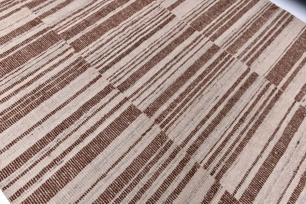 Tapis kilim en laine beige orange 215x300 cm, tapis kilim terracota 7x10.