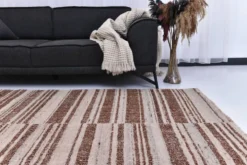 Tapis kilim en laine beige orange 215x300 cm, tapis kilim terracota 7x10.