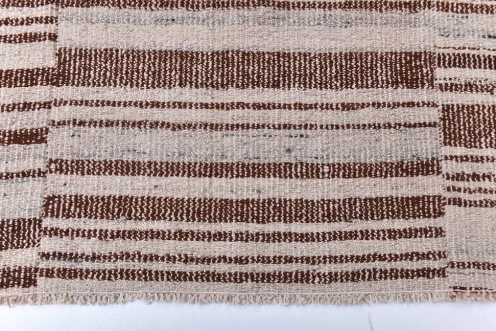 Tapis kilim en laine beige orange 215x300 cm, tapis kilim terracota 7x10.