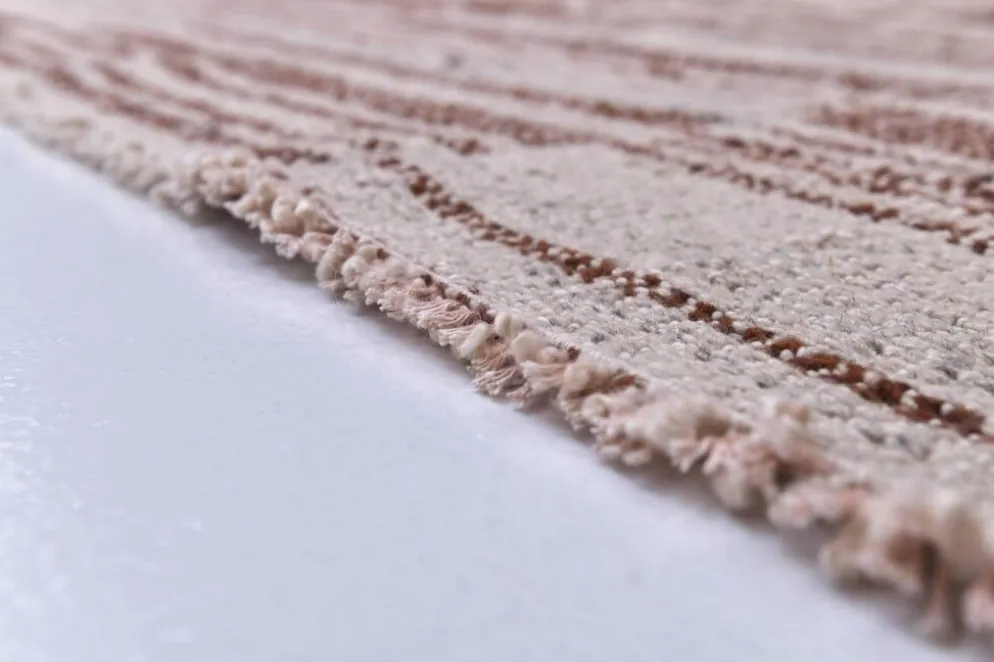 Tapis kilim en laine beige orange 215x300 cm, tapis kilim terracota 7x10.