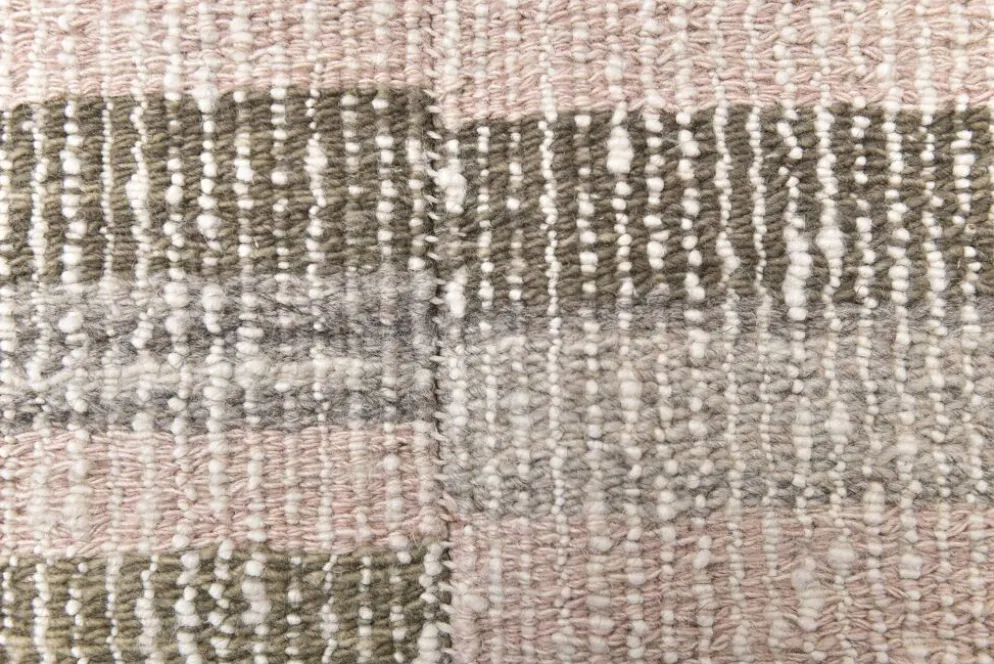 Tapis kilim en laine rose vert 212x145, tapis kilim en laine biologique, tapis scandinave k
