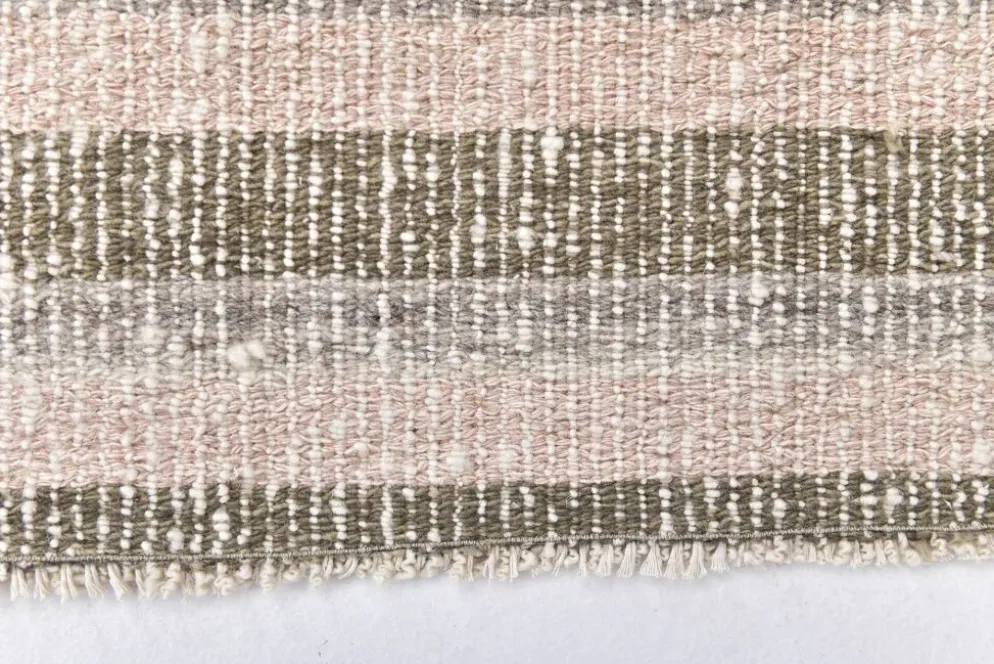 Tapis kilim en laine rose vert 212x145, tapis kilim en laine biologique, tapis scandinave k
