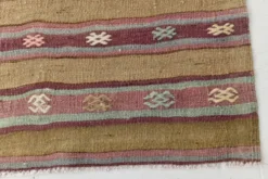 Tapis Kilim en laine vintage, 148 x 191 cm, décoration murale unique