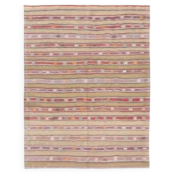 Tapis Kilim en laine vintage, 148 x 191 cm, décoration murale unique