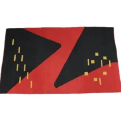 Tapis kilim géométrique moderniste, années 1950