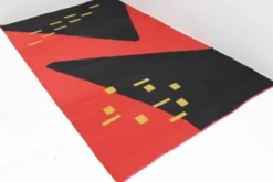 Tapis kilim géométrique moderniste, années 1950