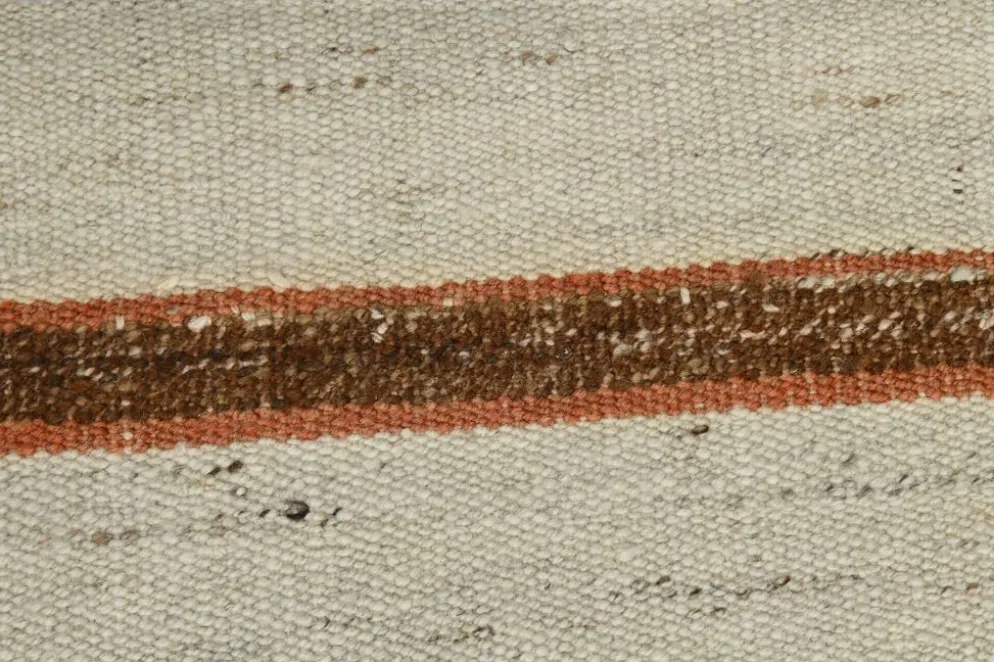 Tapis Kilim marron et beige 2x8, 71x260 cm