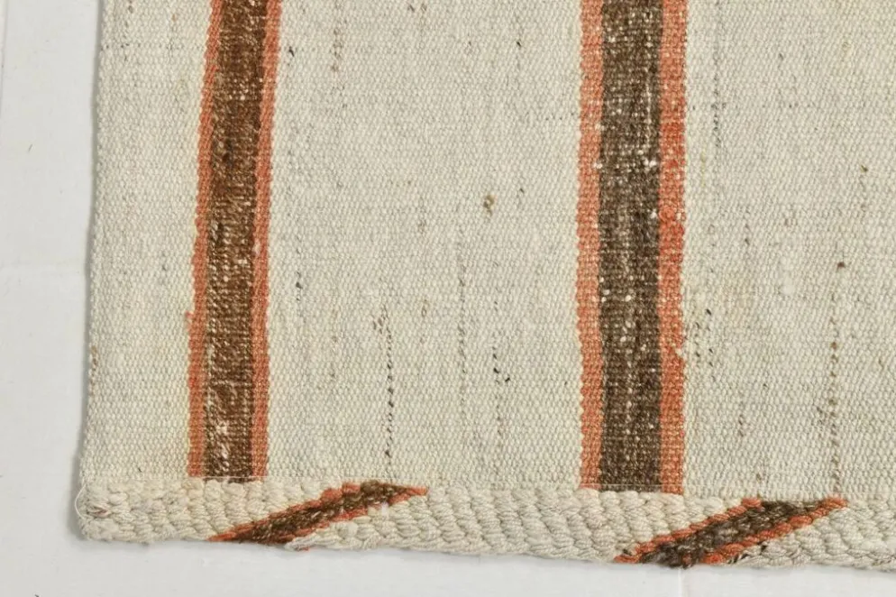 Tapis Kilim marron et beige 2x8, 71x260 cm
