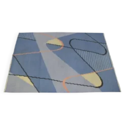 Tapis kilim moderniste géométrique par Antonín Kybal, années 1960.