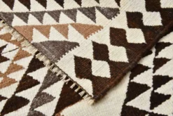 Tapis Kilim persan marron beige 3x10, 97x324 cm