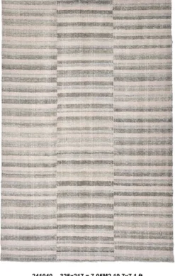 Tapis kilim rose pastel, tapis kilim en laine 325x217 cm, grand tapis kilim