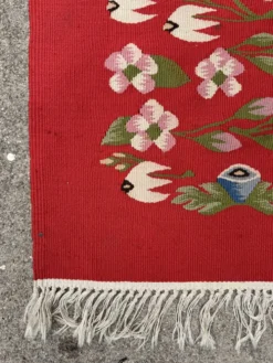 Tapis Kilim roumain années 50