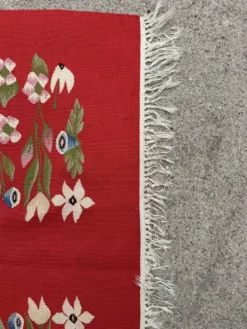 Tapis Kilim roumain années 50