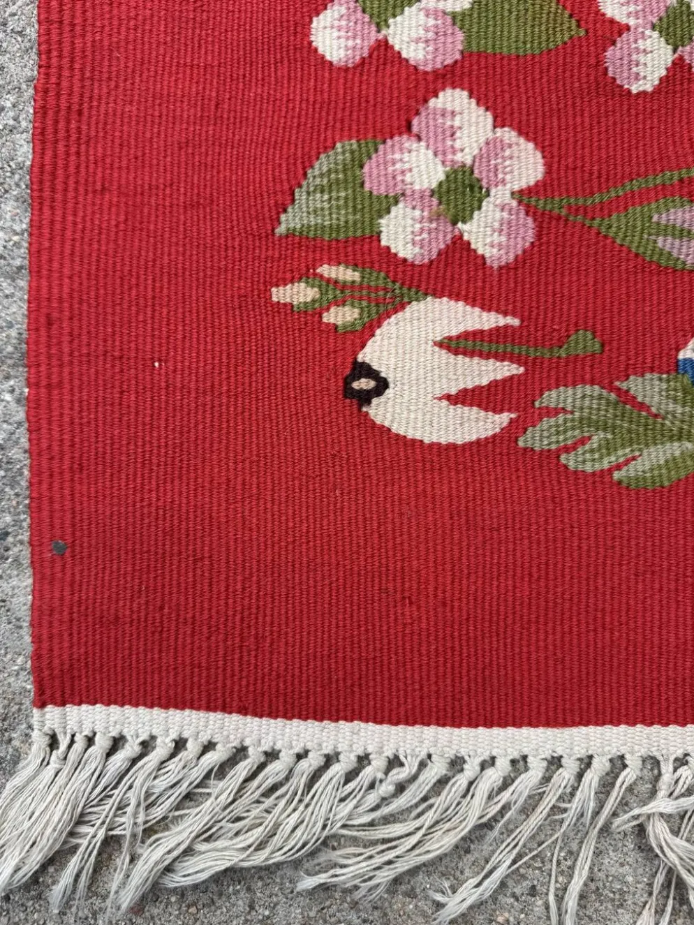 Tapis Kilim roumain années 50