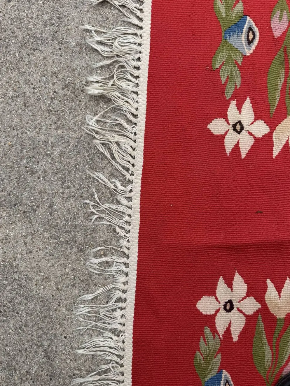 Tapis Kilim roumain années 50