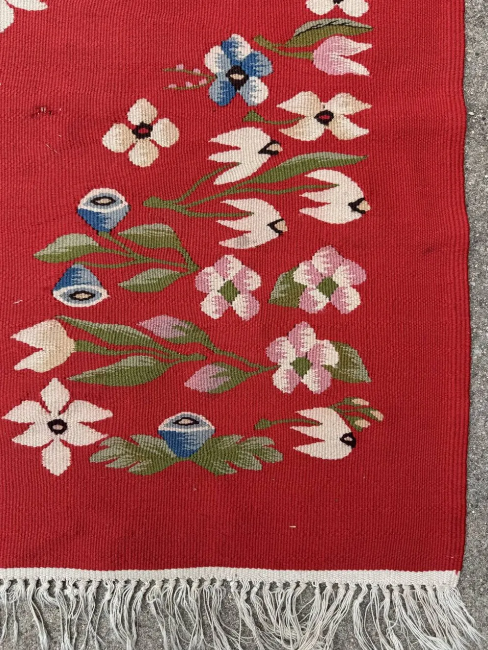Tapis Kilim roumain années 50