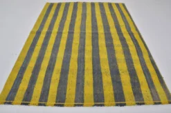 Tapis Kilim turc anatolien à rayures, référence 3973