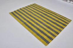 Tapis Kilim turc anatolien à rayures, référence 3973