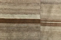 Tapis Kilim turc en laine naturelle beige et gris pierre, 233 x 293 cm
