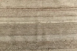 Tapis Kilim turc en laine naturelle beige et gris pierre, 233 x 293 cm