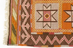 Tapis Kilim turc vintage, tapis d'accent anatolien tissé à la main, sku-141