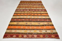 Tapis Kilim turc vintage 6x11, 186x342Cm