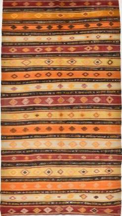 Tapis Kilim turc vintage 6x11, 186x342Cm