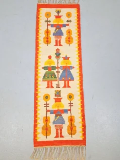 Tapis kilim vintage Chapel par Maria Domanska pour Wawel Broste Kobe, Danemark, années 1960.