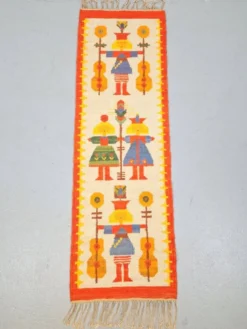 Tapis kilim vintage Chapel par Maria Domanska pour Wawel Broste Kobe, Danemark, années 1960.