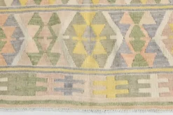 Tapis Kilim Vintage Laine Fait Main, Bohème, Motifs Géométriques, 149X247Cm