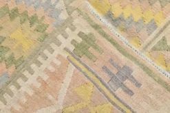 Tapis Kilim Vintage Laine Fait Main, Bohème, Motifs Géométriques, 149X247Cm