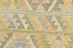 Tapis Kilim Vintage Laine Fait Main, Bohème, Motifs Géométriques, 149X247Cm