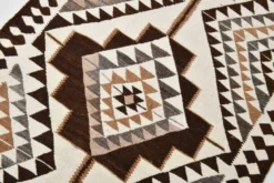 Tapis Kilim vintage marron foncé 3x11, tapis pour couloir bohème, 97x324.