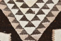 Tapis Kilim vintage marron foncé 3x11, tapis pour couloir bohème, 97x324.
