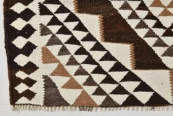 Tapis Kilim vintage marron foncé 3x11, tapis pour couloir bohème, 97x324.