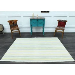Tapis kilim vintage turc en laine et coton noué à la main des années 1970, 147x217.