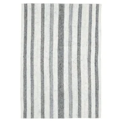 Tapis kilim vintage turc Oushak fait main en laine et coton blanc 157x230