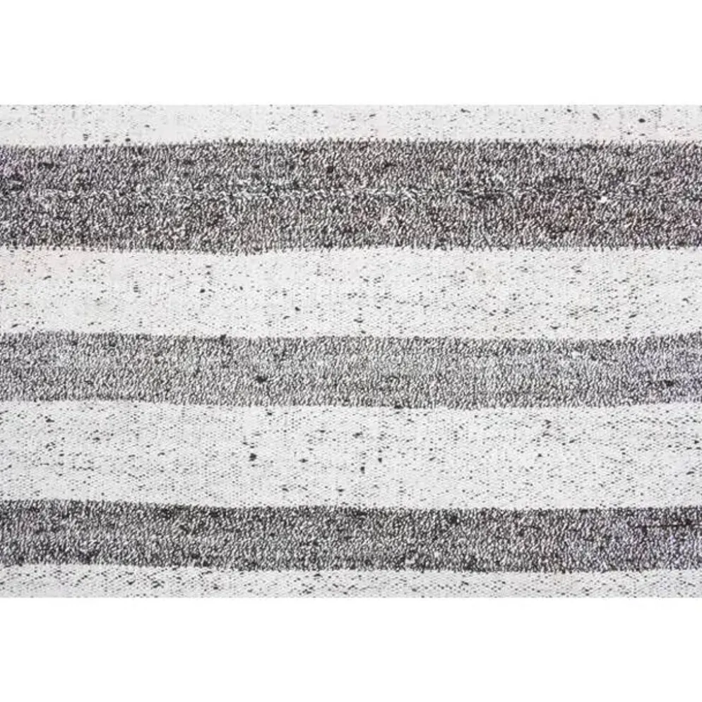 Tapis kilim vintage turc Oushak fait main en laine et coton blanc 157x230