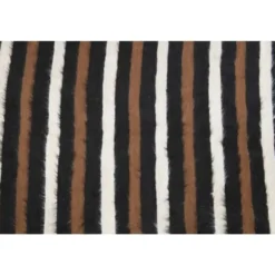 Tapis kilim vintage turc Oushak fait à la main en laine et coton marron 130x181