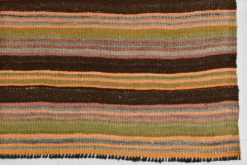 Tapis Kilim vintage 4x7 pour chambre de ferme, 139x215 cm