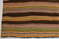 Tapis Kilim vintage 4x7 pour chambre de ferme, 139x215 cm