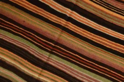 Tapis Kilim vintage 4x7 pour chambre de ferme, 139x215 cm