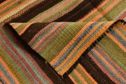 Tapis Kilim vintage 4x7 pour chambre de ferme, 139x215 cm